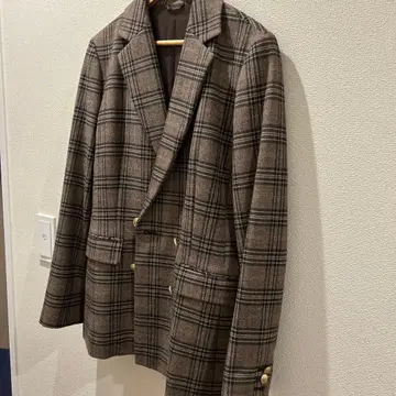 Littlechic 체크 무늬 테일러드 자켓