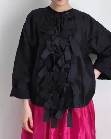 bunon 부논 카디 실크 리본 라이트 자켓