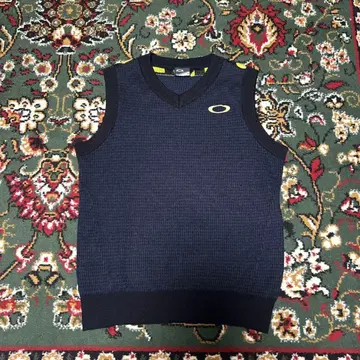 Oakley 네이비 V넥 베스트 M 골프 베스트