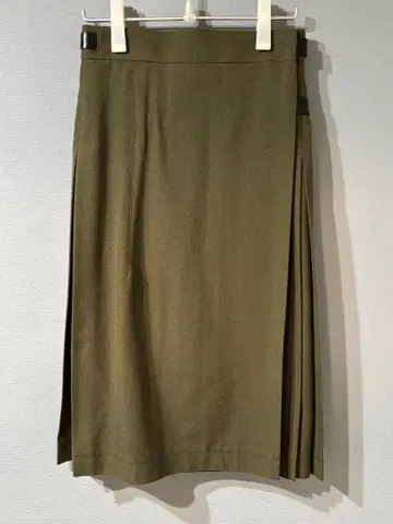 Nigel Cabourn 플리츠 스커트 사이즈 8 올리브