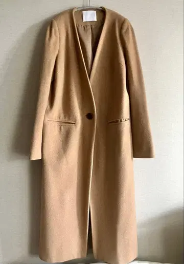 마메쿠로구치 노카라 롱 코트 카멜