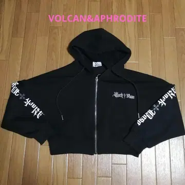 VOLCAN&APHRODITE 크로스 큐빅 숏 ZIP 후드티