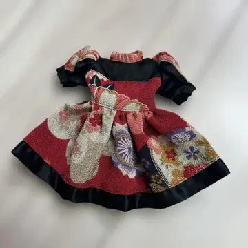 리카짱 핸드메이드 일본풍 패턴 크레이프 원단 드레스 아웃핏