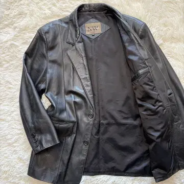 레어템 테일러드 자켓 램 가죽 빈티지 XL 사이즈 블랙