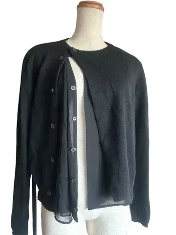 앙솔 니트 가디건 블랙 36/S 일본제