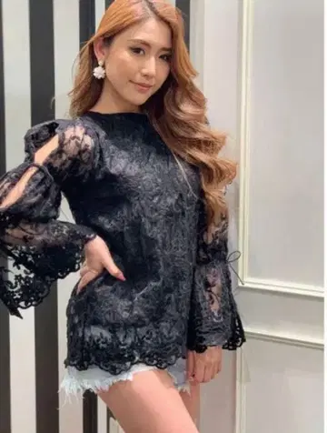 DURAS 리본 블라우스 택 포함