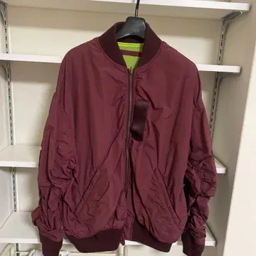 BEAMS BOY MA-1 자켓 버건디 아우터