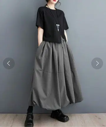 택 포함 새상품 BLANC FICELLE 벌룬 스커트 롱 기장