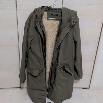 CIAOPANIC 보아 라이닝 모즈 코트 올리브