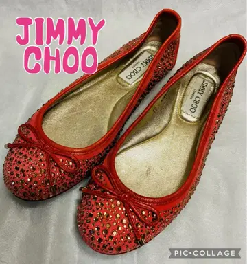 빠른 발송 지미추 JIMMYCHOO 비쥬 플랫 발레 슈즈 35