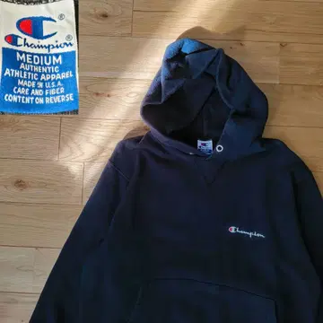 90s USA제 빈티지 Champion 챔피온 후드티 검정 블랙