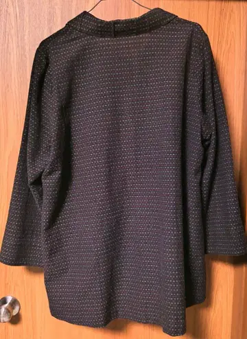 화목면 튜닉 블라우스 긴팔 미야타 직물 채람