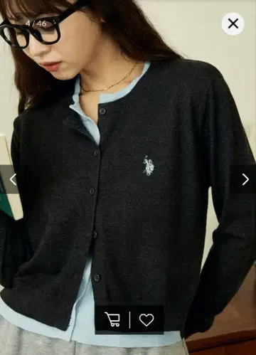 [ 새상품급 ] U.S. POLO ASSN. 페이크 레이어드 가디건