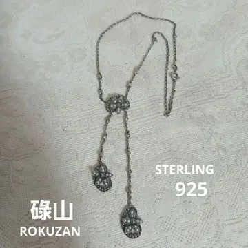 록잔 STERLING 925 플라워 모티브 목걸이