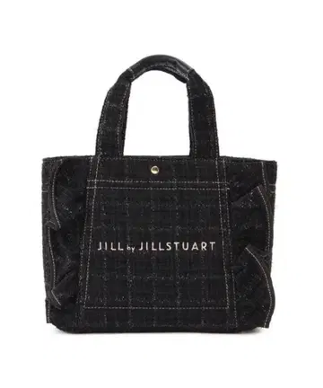 JILL by JILLSTUART 트위드 프릴 토트백 블랙