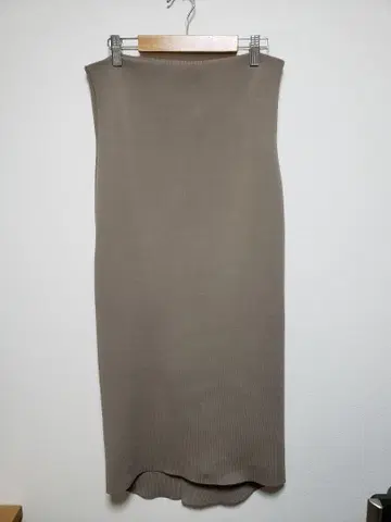 Chaos 카오스 실크 네이비 미라노 리브 타이트 스커트