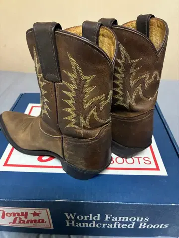 토니 라마 웨스턴 부츠 브라운