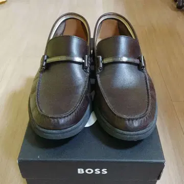 BOSS 다크 브라운 비트 로퍼 UK7