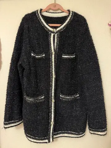 Arpege Story 트위드 니트 자켓