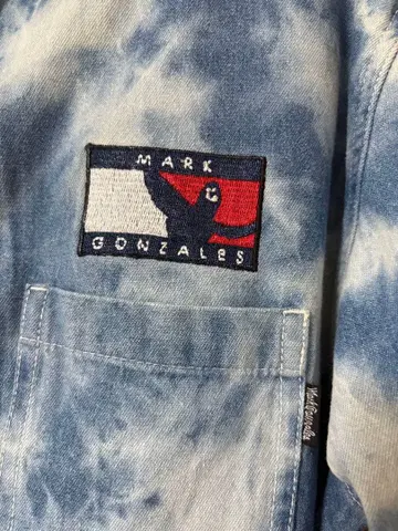 Mark Gonzales 타이 다이 데님 셔츠 XXL