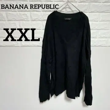 [ BANANA REPUBLIC ] XXL 긴팔 스웨터 블랙 V넥