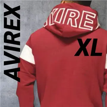 AVIREX 남성용 후드티 아가디 크림슨 컬러 빨간색 와인 레드