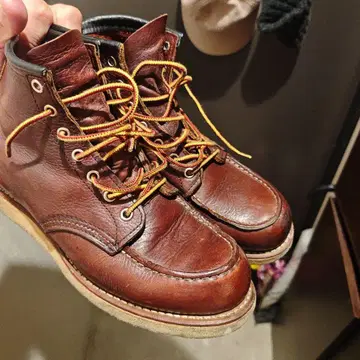 브라운 가죽 엔지니어 부츠 하이컷