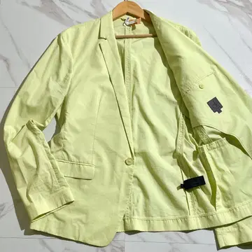캘빈클라인 CK 테일러드 자켓 형광색 옐로우 그린 남성용 코튼