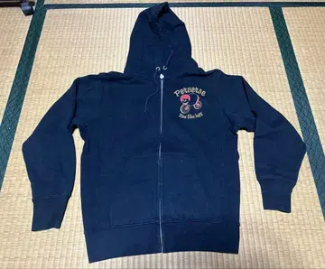 백 프린트 풀 집업 후드티