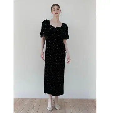 Acka. bijou dot velours dress