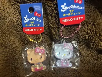 통통한 프티 볼체인 헬로키티 스트랩 2개 세트