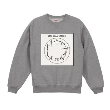 맨투맨 XL 그레이 요가 태양 경배 홈웨어 트레이닝복