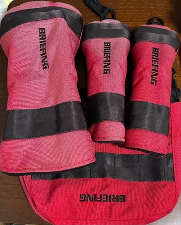 BRIEFING 골프헤드커버 4개 세트 레드