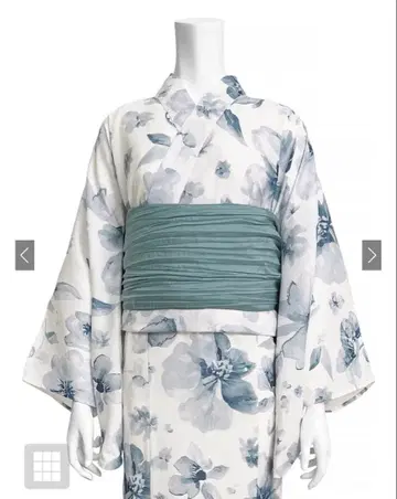 꽃무늬 유카타 오비 세트