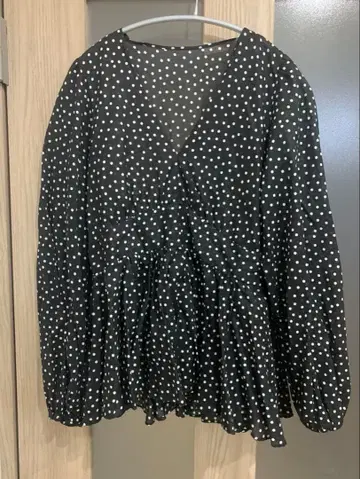 IENA 도트 볼륨 블라우스