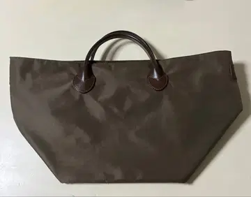 레어 에르베샤 펠리에 보트형 토트백 브라운 가죽 핸들