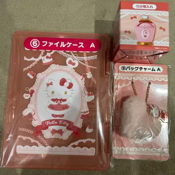 헬로키티 복권 파일 케이스 소품함 백참 세트