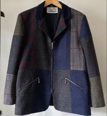 빈티지 트위드 패치워크 크레이지 패턴 해리스 트위드 카이세이도