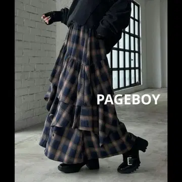 [이번 시즌] PAGEBOY 스커트 도로시 플레어 스커트 프릴 스커트