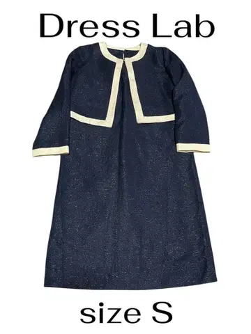 Dress Lab 라메 포멀 원피스 수트 S 네이비