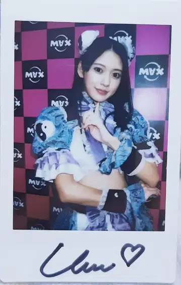 이벤트 한정품 야카케 우미 친필 사인 폴라로이드 B