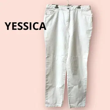 YESSICA 화이트 캐주얼 팬츠 화이트 팬츠 루즈핏 팬츠