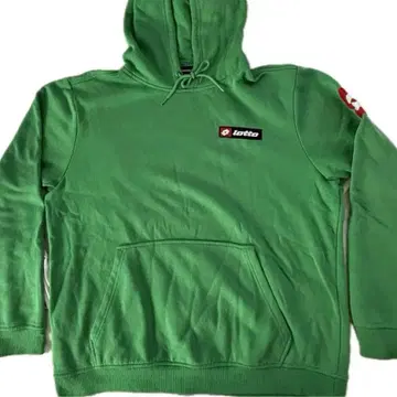 Lotto 그린 후드 부착 후드티