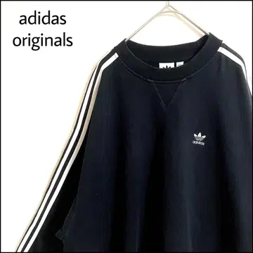 adidas originals 아디다스 맨투맨 블랙 오버 사이즈