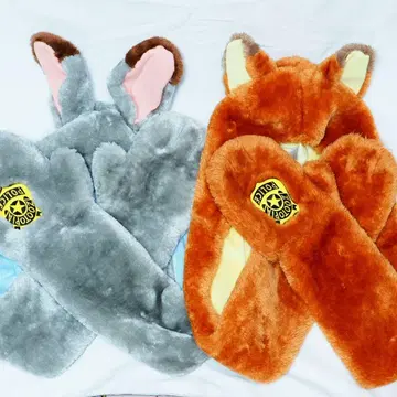 주토피아 닉 주디 후드 부착 캡 팬캡 머플러