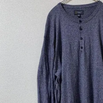 구제 의류 wallin&bros 니트 스웨터 얇은 소재 무지 블루 XL