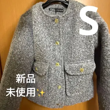 ZARA 그레이 부클레 자켓 미사용 새상품