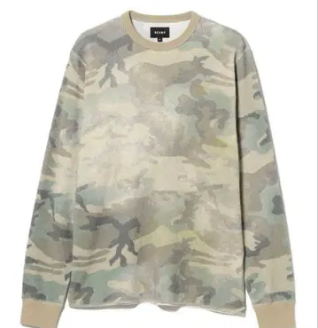 BEAMS 프린트 써멀 크루넥 T셔츠