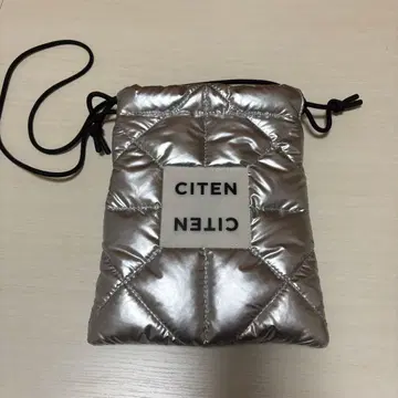 CITEN 실버 퀼팅 숄더백