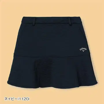 골프용 플레어 스커트 네이비 라임 그린